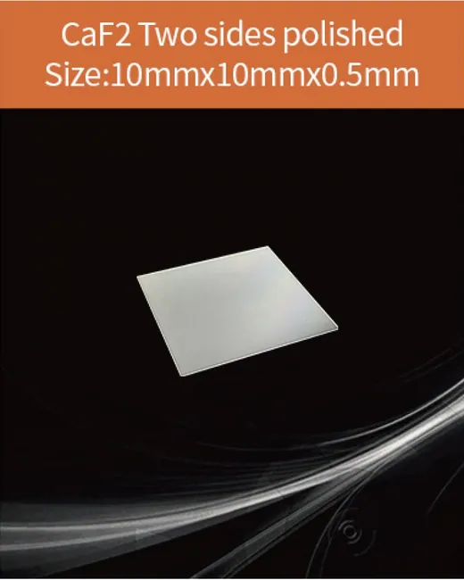 10x10x0.5mm both sides polished scintillation crystal by EPIC Crystal