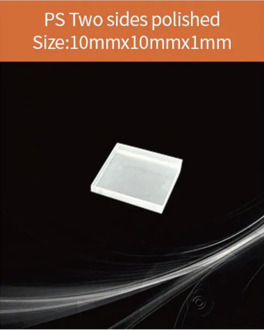 Plastic 10x10x1mm scintillation crystal by EPIC Crystal