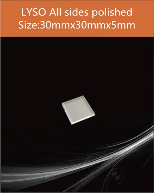 30x30x5 mm all sides polished scintillation crystal by EPIC Crystal