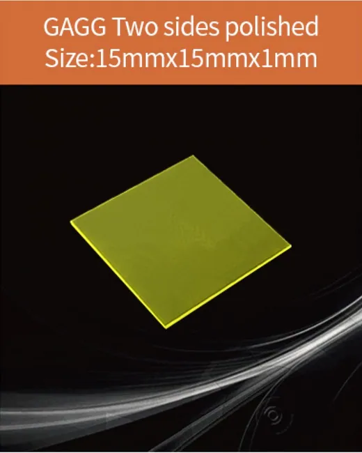 GAGG-Scintillator-15x15x1mm scintillation crystal by EPIC Crystal