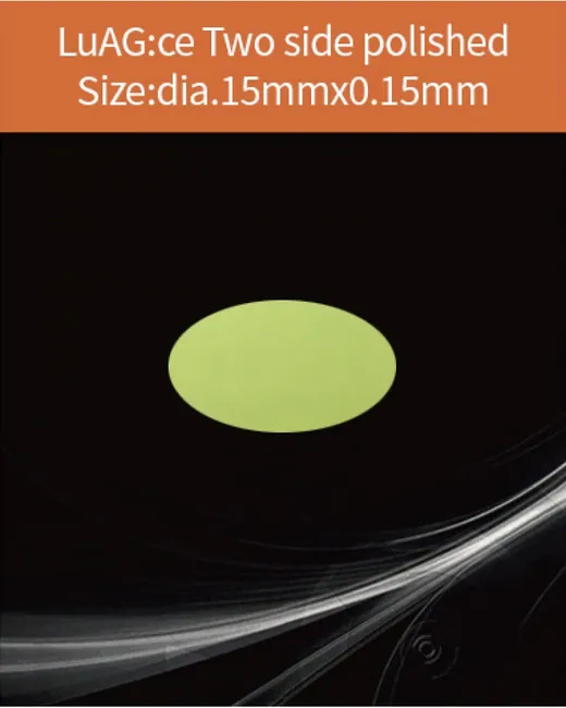 LuAG(Ce) scintillator dia.15x0.15mm scintillation crystal by EPIC Crystal