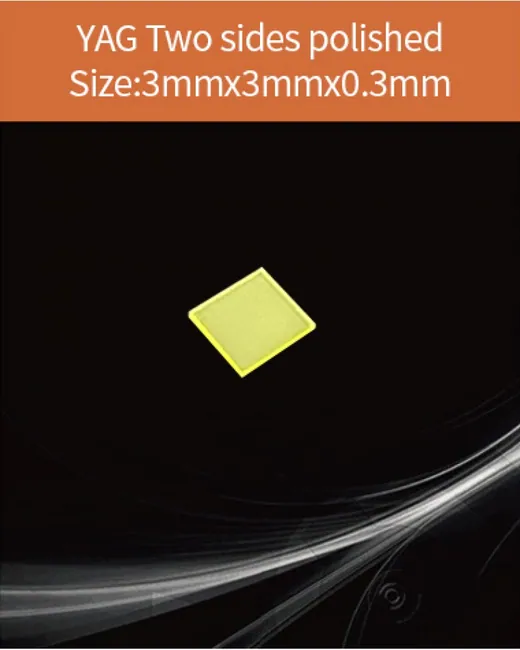 YAG(Ce) / YAP(Ce) YAG Ce 3x3x0.3mm scintillation crystal by EPIC Crystal