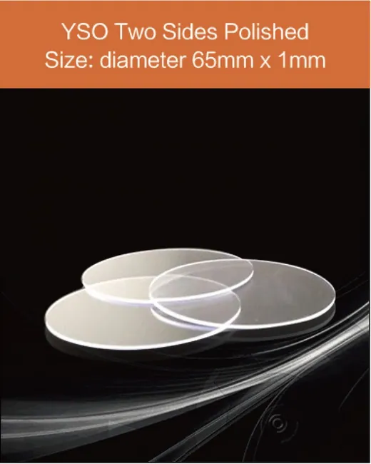 diameter 65mm x 1mm thickness scintillation crystal by EPIC Crystal