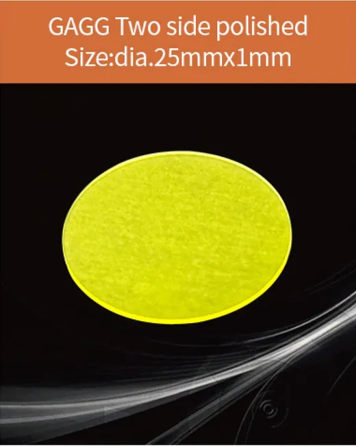 GAGG-Scintillator-dia.25x1mm scintillation crystal by EPIC Crystal