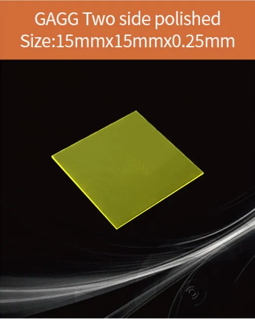 GAGG-Scintillator-15x15x0.25mm scintillation crystal by EPIC Crystal