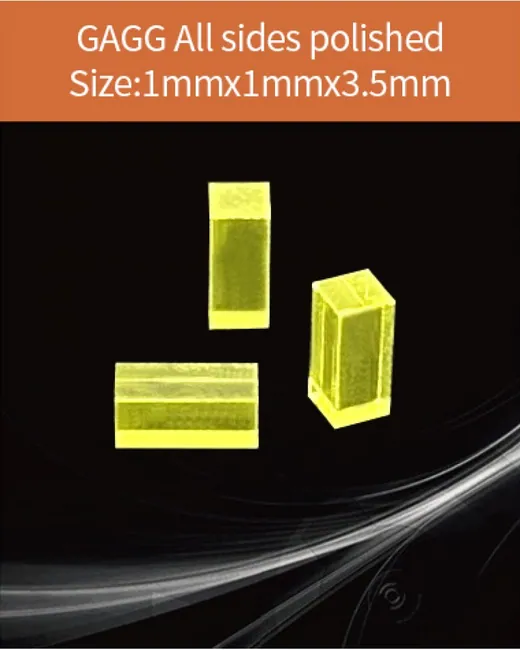 GAGG-Scintillator-1x1x3.5mm scintillation crystal by EPIC Crystal