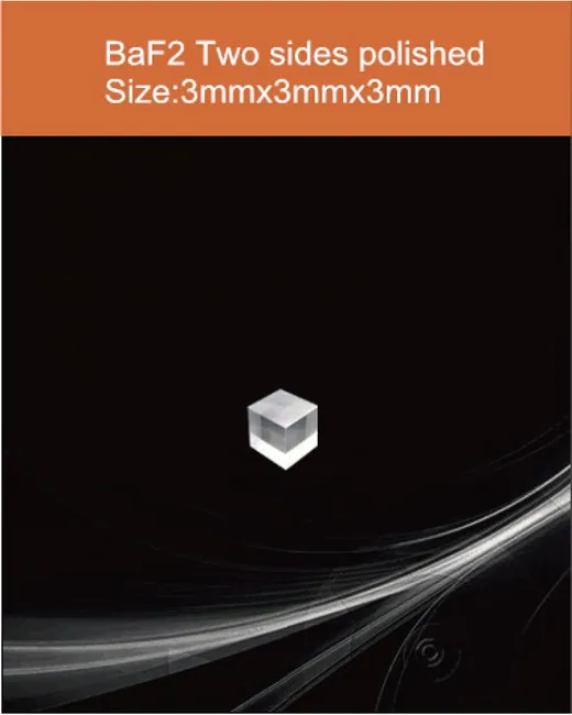 CaF2(Eu) / BaF2 3X3X3mm scintillation crystal by EPIC Crystal