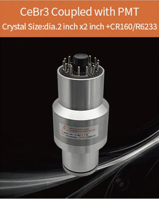 LaBr3 / CeBr3 ECB-D50H50/3T01 scintillation crystal by EPIC Crystal