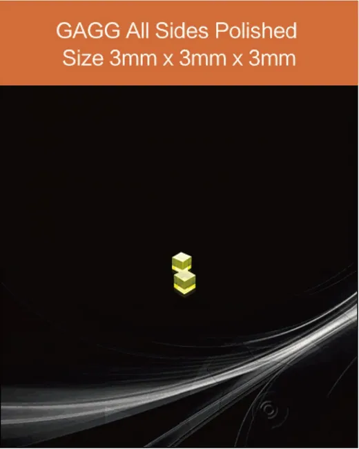 GAGG(Ce) 3x3x3mm scintillation crystal by EPIC Crystal