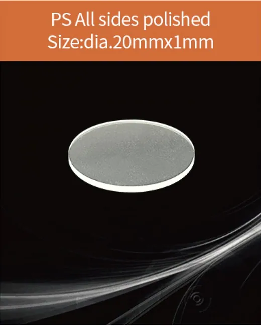 Plastic dia.20x1mm scintillation crystal by EPIC Crystal