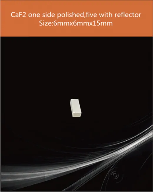 6x6x15mm one side polished,five with reflector scintillation crystal by EPIC Crystal