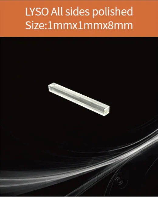 1x1x8mm all sides polished scintillation crystal by EPIC Crystal