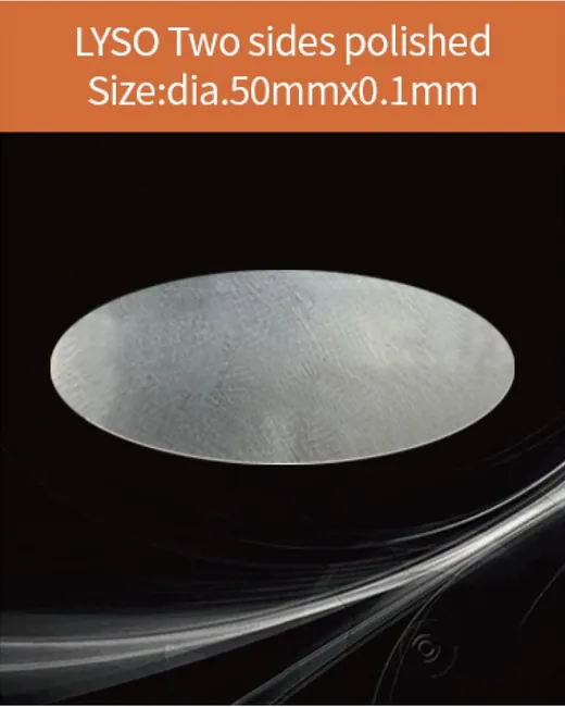 dia.50x0.1mm both sides polished scintillation crystal by EPIC Crystal