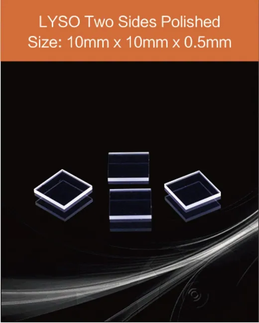 10 x 10 x 0.5 mm two sides polished scintillation crystal by EPIC Crystal