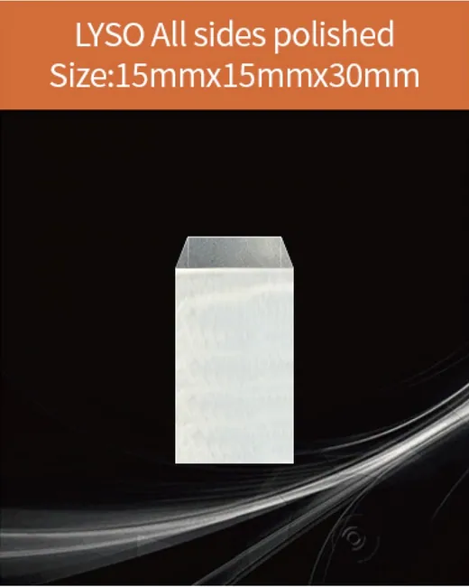 15x15x30 mm all sides polished scintillation crystal by EPIC Crystal