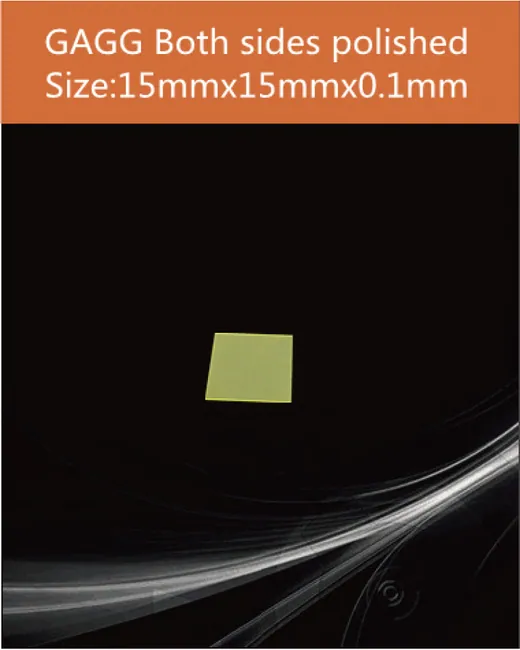 GAGG-Scintillator-15x15x0.1mm scintillation crystal by EPIC Crystal