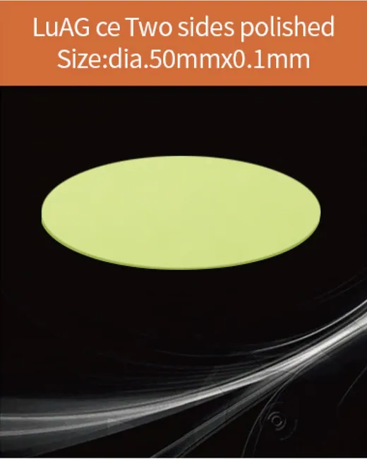 LuAG(Ce) scintillator diameter 50x0.1mm scintillation crystal by EPIC Crystal