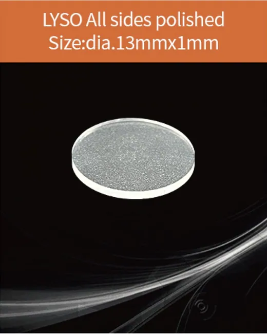 dia.13x1mm all sides polished scintillation crystal by EPIC Crystal
