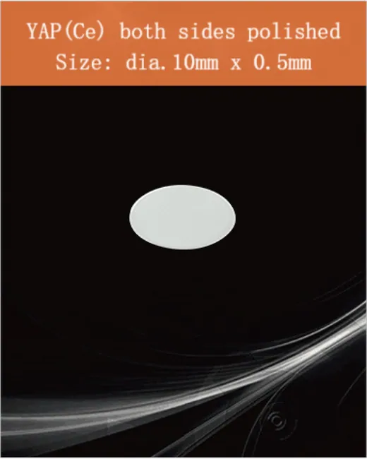YAG(Ce) / YAP(Ce) YAP:Ce dia.10x0.5mm scintillation crystal by EPIC Crystal