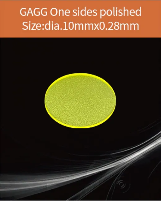 GAGG-Scintillator-dia.10x0.28mm scintillation crystal by EPIC Crystal