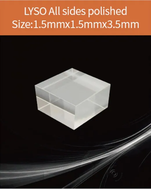 1.5 x 1.5 x 3.5 mm all sides polished scintillation crystal by EPIC Crystal
