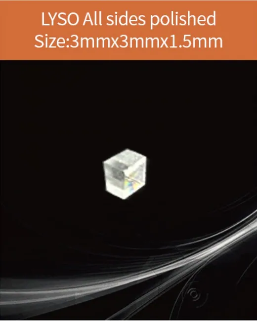 3x3x1.5mm all sides polished scintillation crystal by EPIC Crystal