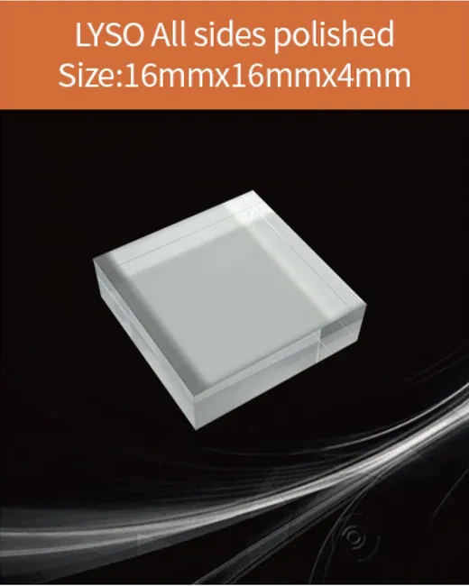 16x16x4mm all sides polished scintillation crystal by EPIC Crystal