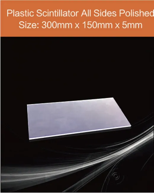 300mm x 150mm x 5mm all sides polished scintillation crystal by EPIC Crystal