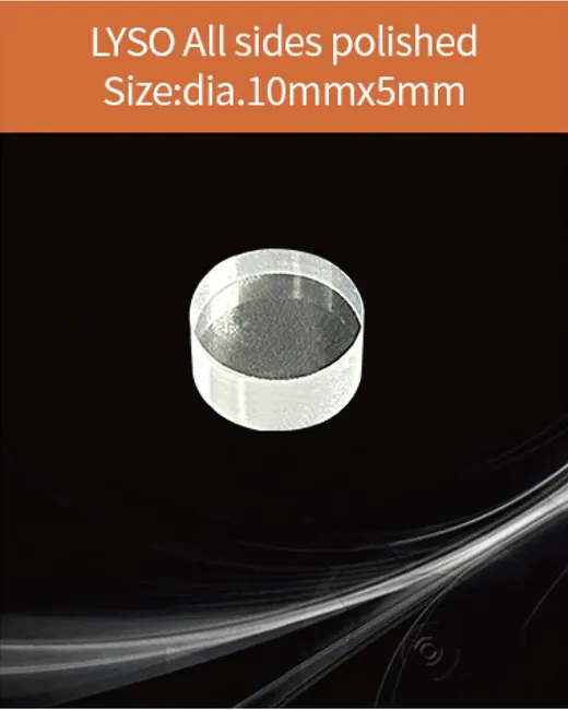 dia.10x5mm all sides polished scintillation crystal by EPIC Crystal