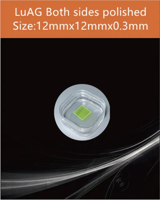 LuAG(Ce) scintillator 12x12x0.3mm scintillation crystal by EPIC Crystal
