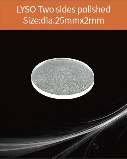 dia.25x2mm both sides polished scintillation crystal by EPIC Crystal