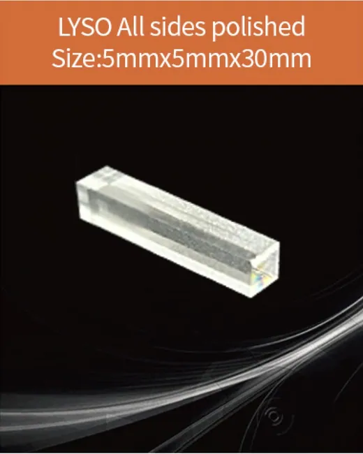 5x5x30mm all sides polished scintillation crystal by EPIC Crystal