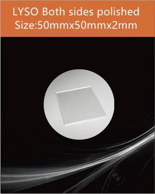 50x50x2 mm both sides polished scintillation crystal by EPIC Crystal