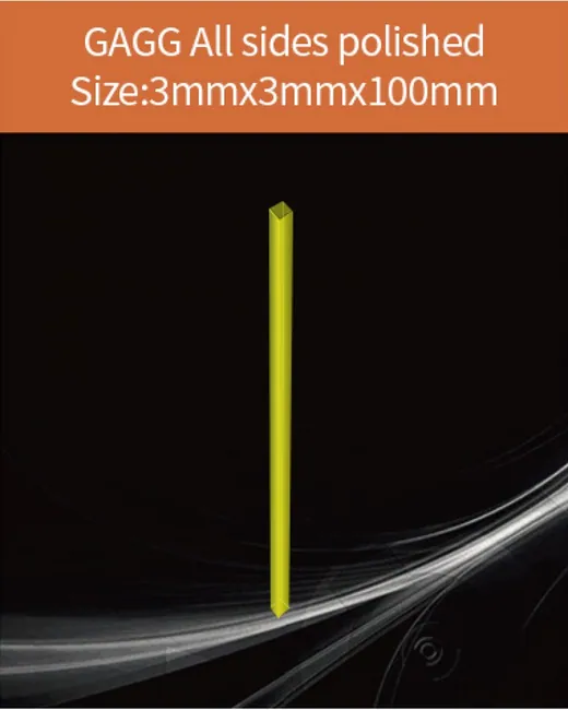 GAGG-Scintillator-3x3x100mm scintillation crystal by EPIC Crystal