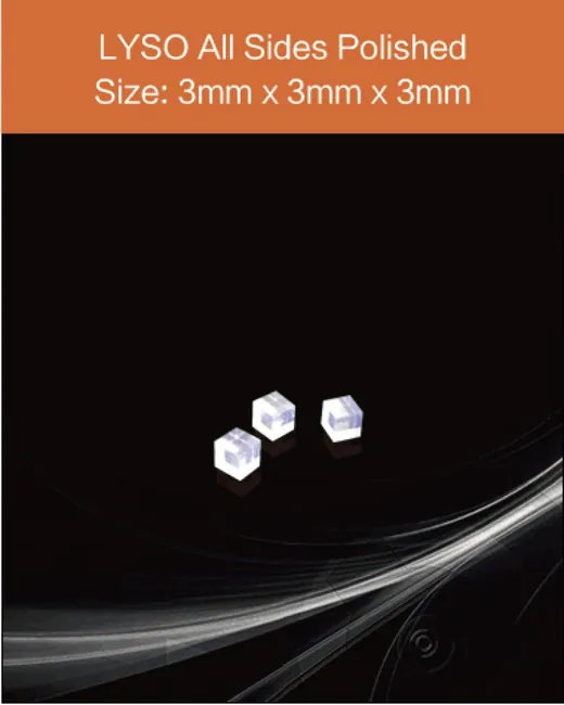 3 x 3 x 3 mm All sides polished scintillation crystal by EPIC Crystal