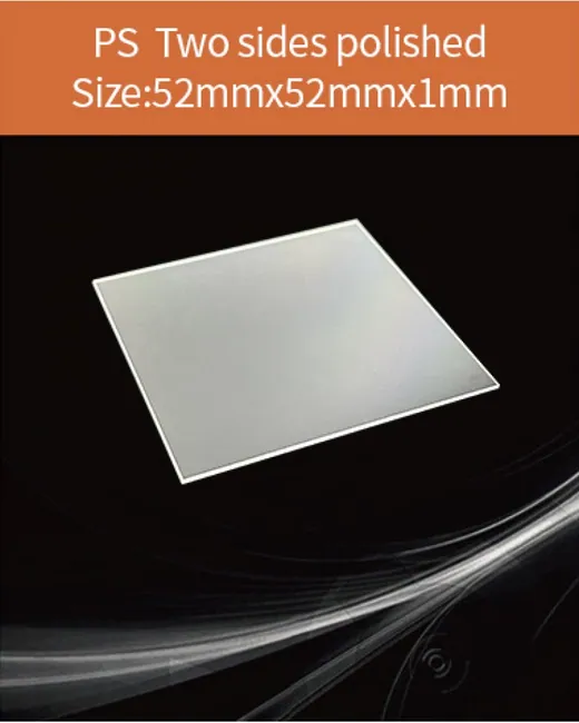 Plastic 52x52x1mm scintillation crystal by EPIC Crystal