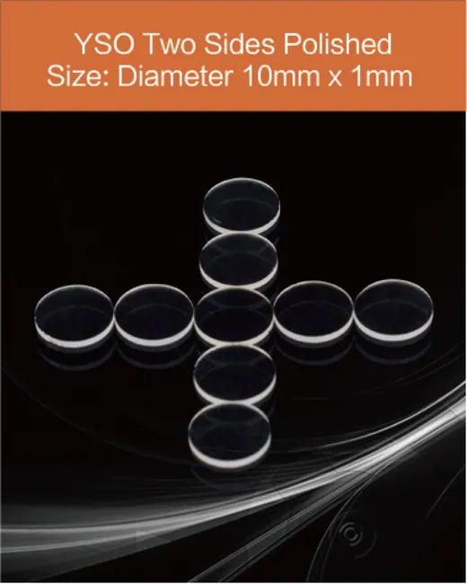 diameter 10mm x 1mm thickness scintillation crystal by EPIC Crystal