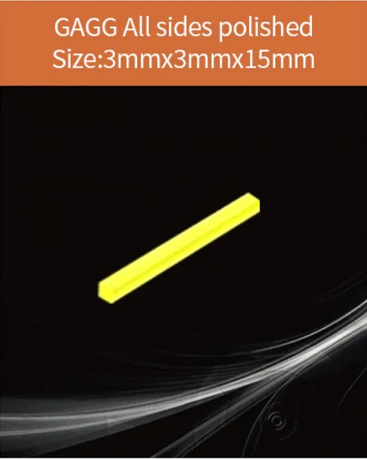 GAGG-Scintillator-3x3x15mm scintillation crystal by EPIC Crystal