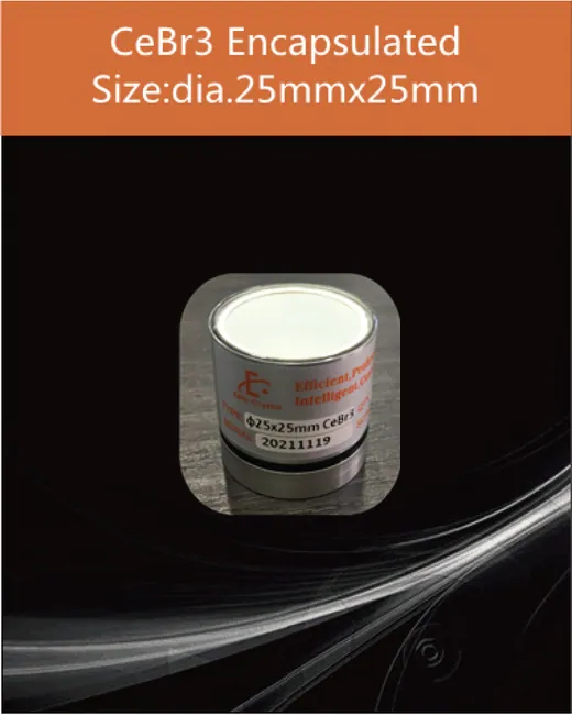 dia.25x25mm encapsulated scintillation crystal by EPIC Crystal