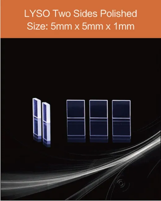5 x 5 x 1 mm two sides polished scintillation crystal by EPIC Crystal