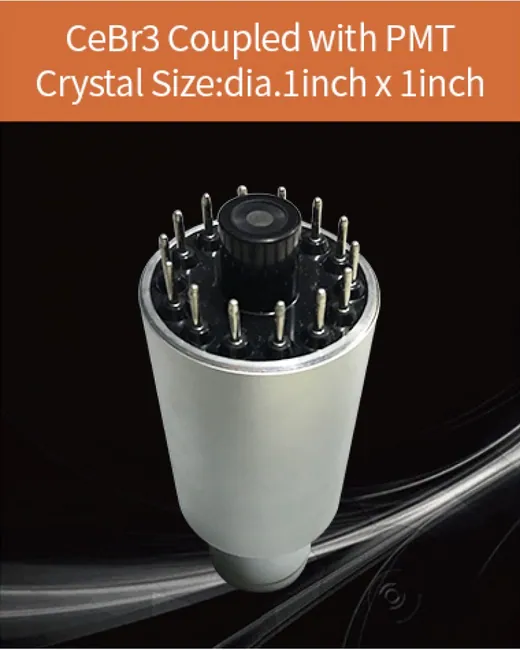 LaBr3 / CeBr3 1inch x 1inch scintillation crystal by EPIC Crystal