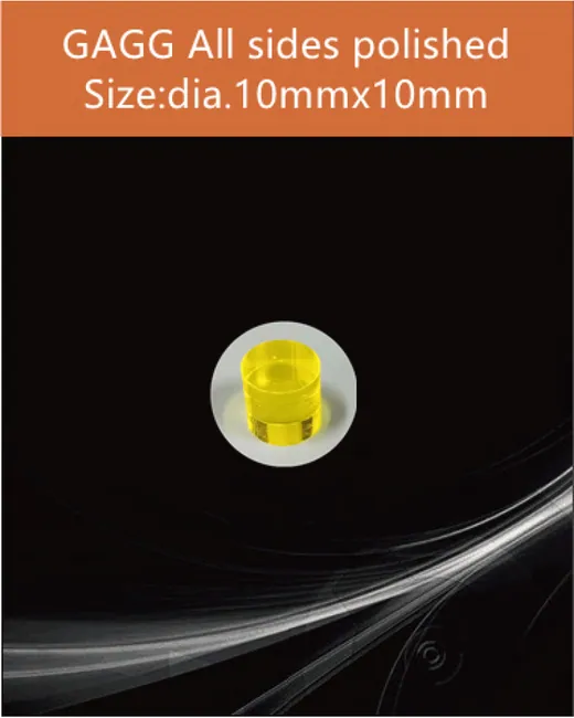 GAGG-Scintillator-dia.10x10mm scintillation crystal by EPIC Crystal