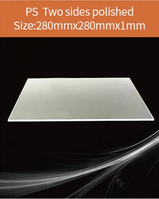 Plastic 280x280x1mm scintillation crystal by EPIC Crystal
