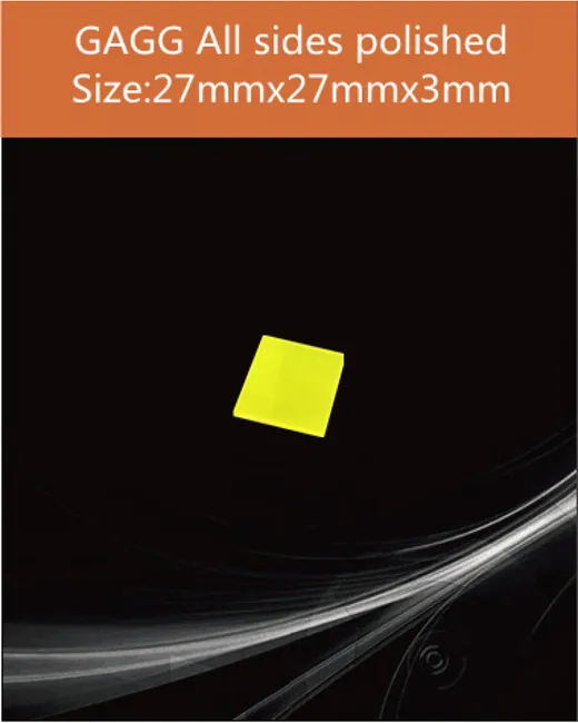 GAGG-Scintillator-27x27x3mm scintillation crystal by EPIC Crystal