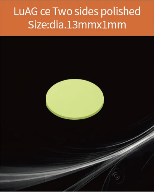 LuAG(Ce) scintillator diameter 13x1mm scintillation crystal by EPIC Crystal
