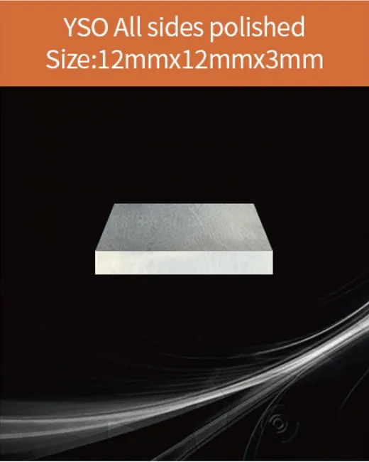 12x12x3 mm all sides polished scintillation crystal by EPIC Crystal