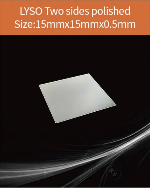 15x15x0.5mm both sides polished scintillation crystal by EPIC Crystal
