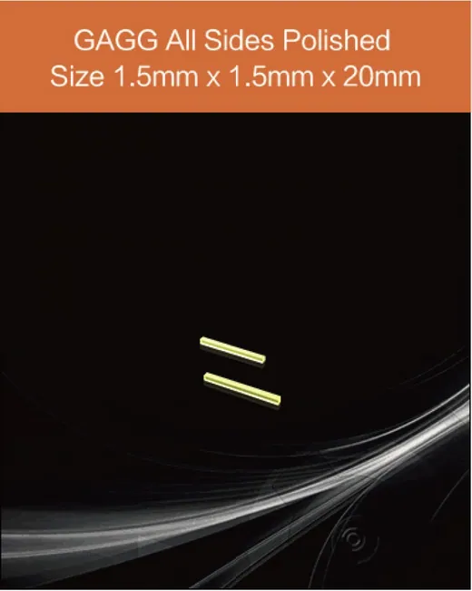 GAGG-scintillator-1.5x1.5x20mm scintillation crystal by EPIC Crystal
