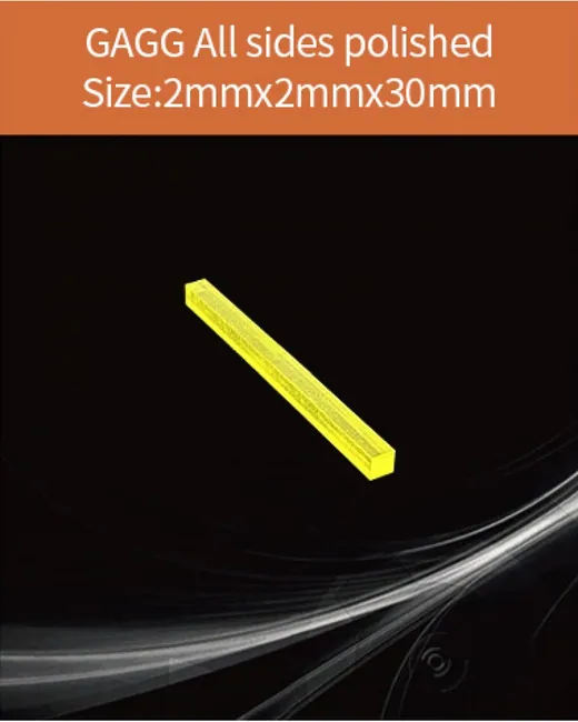 GAGG-Scintillator-2x2x30mm scintillation crystal by EPIC Crystal