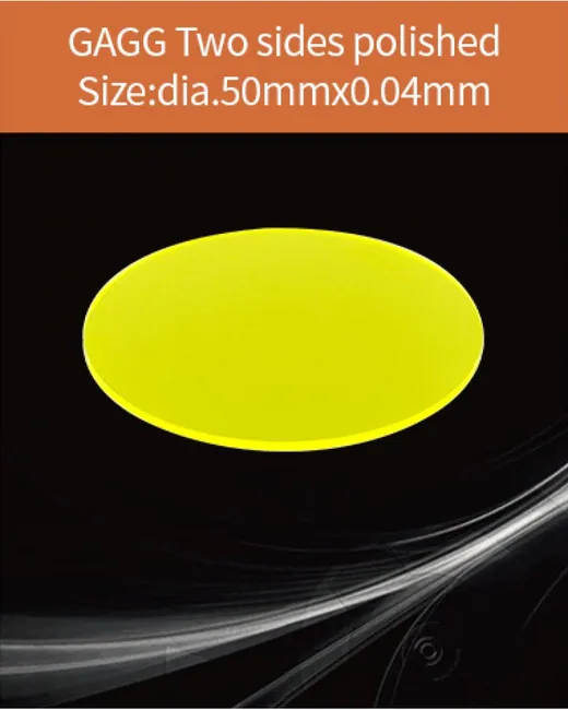 GAGG-Scintillator-dia.50x0.04mm scintillation crystal by EPIC Crystal